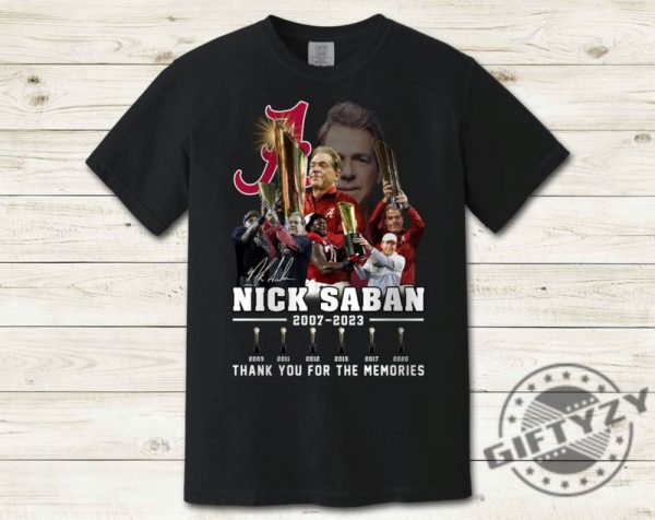 Alabama Football Roll Tide Shirt Thank You Coach Nick Saban Tshirt Unisex Classic Fit Hoodie Nick Saban Football Sweatshirt Trendy Shirt giftyzy 1