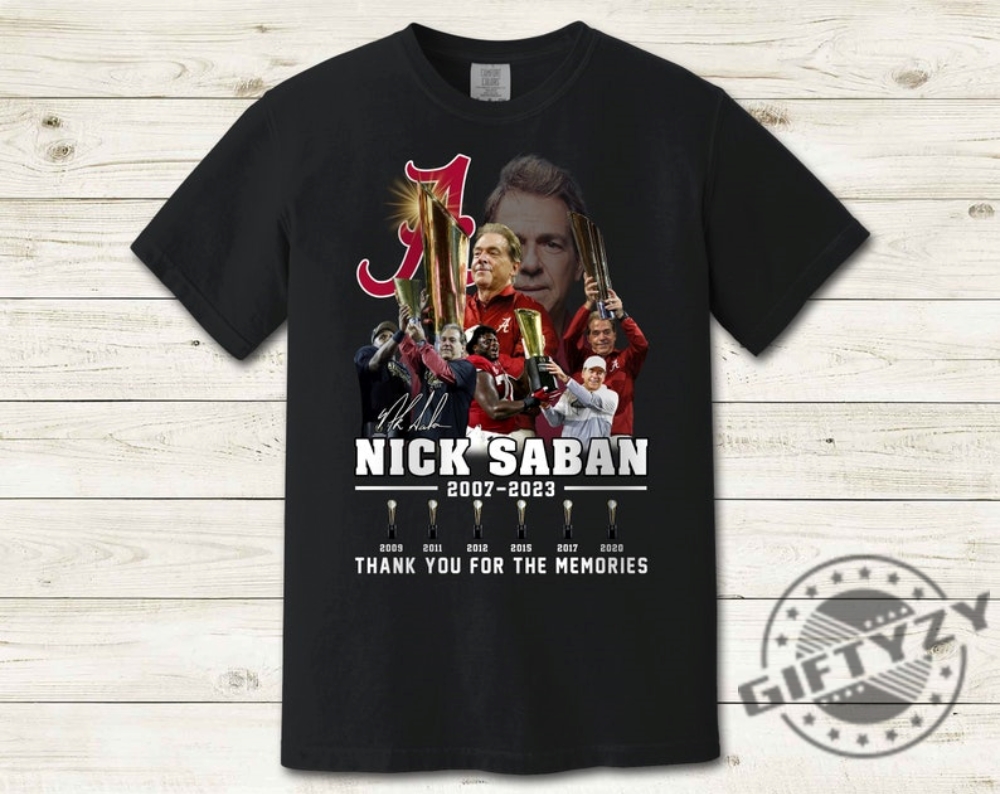 Alabama Football Roll Tide Shirt Thank You Coach Nick Saban Tshirt Unisex Classic Fit Hoodie Nick Saban Football Sweatshirt Trendy Shirt