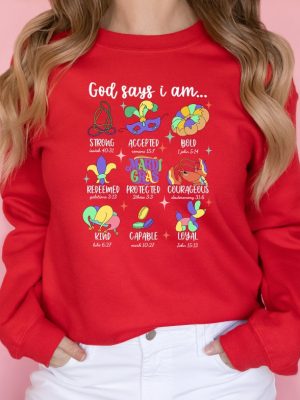 Mardi Gras Sweatshirt Gift For Christians Trendy Mardi Gras Carnival Shirt Religious T Shirt Bible Verse Mardi Gras Tee Fat Tuesday Gift Unique revetee 2