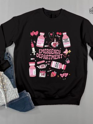 Emergency Department Valentine Shirt Valentine Er Nurse Emergency Room Nurse Gift Valentines Day Gift For Nurse Nursing Student Shirt Unique revetee 2