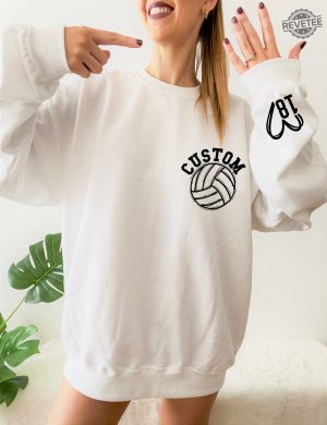 Customized Volleyball Sweatshirt Your Name Volleyball Hoodie Custom Volleyball Game Day Shirt Volleyball Mom Shirt Volleyball Shirt Unique revetee 4 1