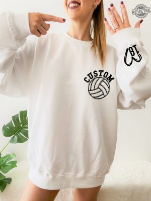 Customized Volleyball Sweatshirt Your Name Volleyball Hoodie Custom Volleyball Game Day Shirt Volleyball Mom Shirt Volleyball Shirt Unique revetee 4 1