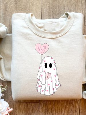 Be My Boo Valentines Day Sweatshirt Valentines Day Shirt Valentines Gift Shirt Cute Valentine Shirt Valentine Ghost Sweatshirt Unique revetee 2