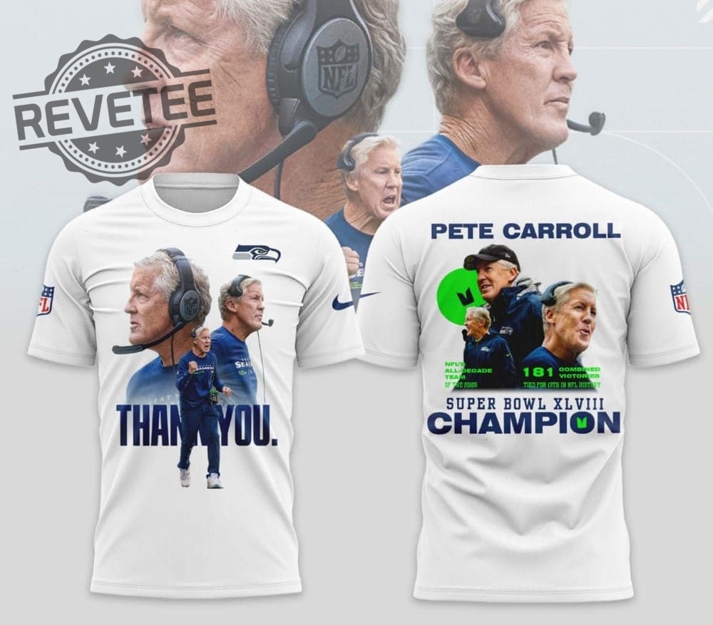 Seahawks Pete Carroll Memorialized 3D Shirt Unique