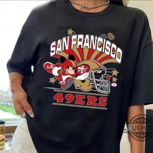 mickey 49ers shirt sweatshirt hoodie mens womens funny mickey mouse football san francisco 49ers crewneck tee disney sf 49ers nfl tshirt laughinks 1