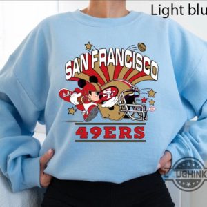 mickey 49ers shirt sweatshirt hoodie mens womens funny mickey mouse football san francisco 49ers crewneck tee disney sf 49ers nfl tshirt laughinks 3