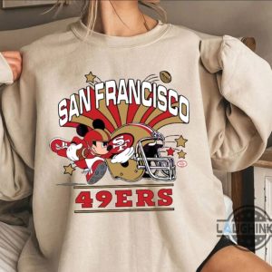 mickey 49ers shirt sweatshirt hoodie mens womens funny mickey mouse football san francisco 49ers crewneck tee disney sf 49ers nfl tshirt laughinks 4