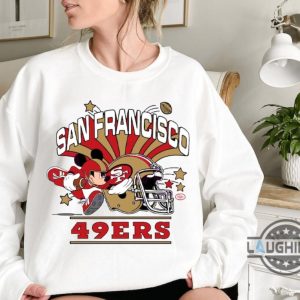 mickey 49ers shirt sweatshirt hoodie mens womens funny mickey mouse football san francisco 49ers crewneck tee disney sf 49ers nfl tshirt laughinks 5