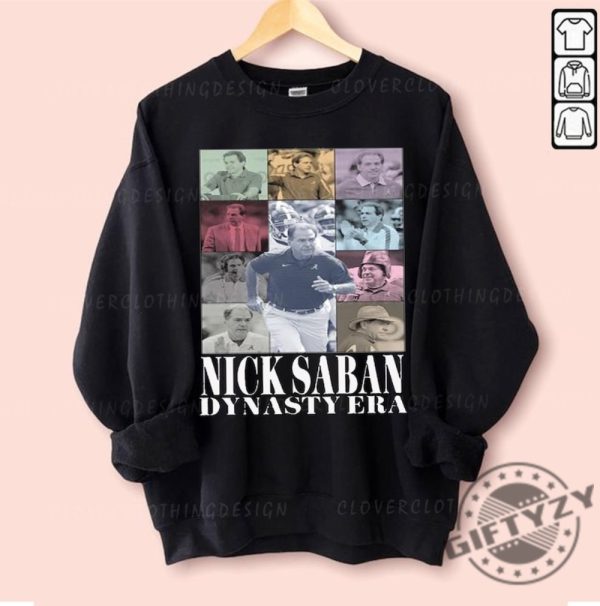 Vintage Nick Saban Dynasty Eras Tour Shirt Alabama Football Hoodie Vintage Roll Tide Tshirt Unisex Sweatshirt Nick Saban Football 90S Fan Gift giftyzy 2
