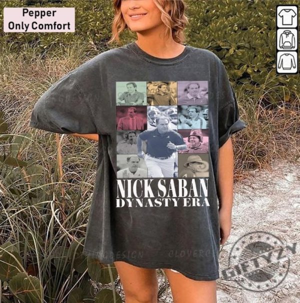 Vintage Nick Saban Dynasty Eras Tour Shirt Alabama Football Hoodie Vintage Roll Tide Tshirt Unisex Sweatshirt Nick Saban Football 90S Fan Gift giftyzy 3