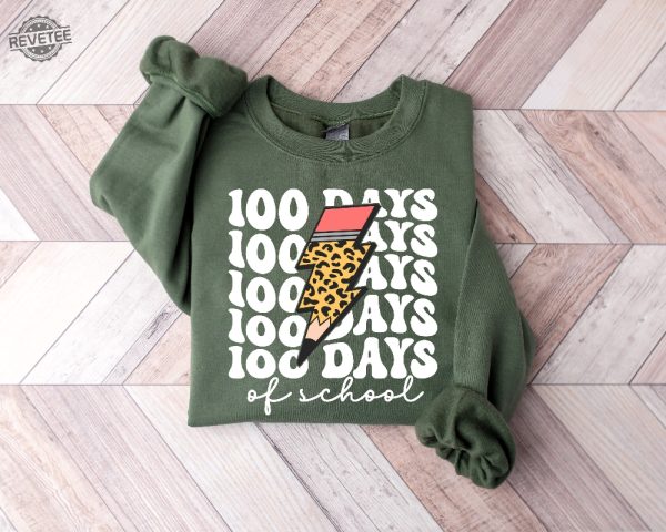 100 Days Of School Shirt School Shirt 100Th Day School Shirt School Shirt 100 Days Celebration Teacher Shirt Teacher 100 Days Shirt Unique revetee 4