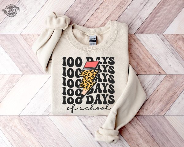 100 Days Of School Shirt School Shirt 100Th Day School Shirt School Shirt 100 Days Celebration Teacher Shirt Teacher 100 Days Shirt Unique revetee 5