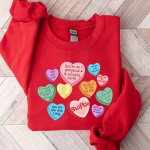Taylors Version Sweatshirt Candy Hearts Shirt Swiftie Fan Gift Hoodie Taylor Valentine Long Sleeve Unique revetee 3