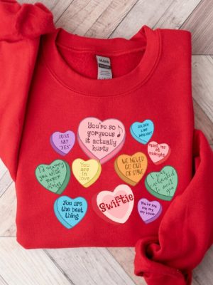 Taylors Version Sweatshirt Candy Hearts Shirt Swiftie Fan Gift Hoodie Taylor Valentine Long Sleeve Unique revetee 3