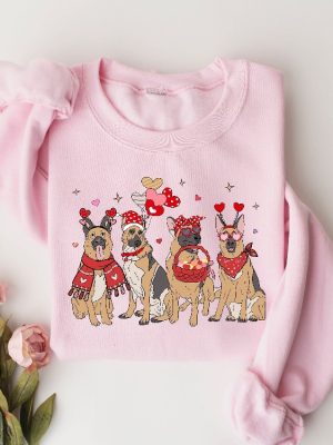 German Shepherd Valentines Day Sweatshirt Dog Lover Gift Valentines Day Shirt Dog Mom Gift Valentines Day Sweater Dog Mom Valentine Tee Unique revetee 3