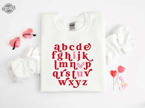 Valentines Teacher Shirt Valentine Teacher Shirt Teacher Alphabet Shirt Alphabet Tee Valentines Teacher Shirt Retro Teacher Shirt Unique revetee 2