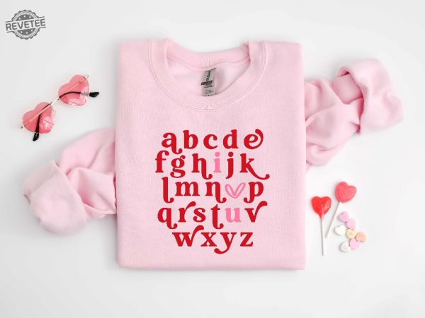 Valentines Teacher Shirt Valentine Teacher Shirt Teacher Alphabet Shirt Alphabet Tee Valentines Teacher Shirt Retro Teacher Shirt Unique revetee 5