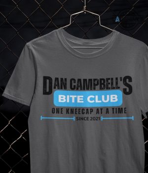 dan campbell t shirt sweatshirt hoodie campbells kneecap shirts detroit lions tee motor city game day bite club one kneecap at a time laughinks 5