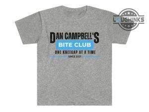 dan campbell t shirt sweatshirt hoodie campbells kneecap shirts detroit lions tee motor city game day bite club one kneecap at a time laughinks 8