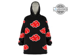 anime hoodie blanket naruto pullover blanket hoodies for adults kids soft akatsuki japanese ninja clouds premium quality gift for him her laughinks 1