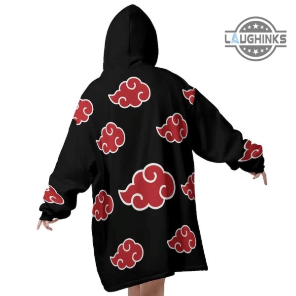 anime hoodie blanket naruto pullover blanket hoodies for adults kids soft akatsuki japanese ninja clouds premium quality gift for him her laughinks 5