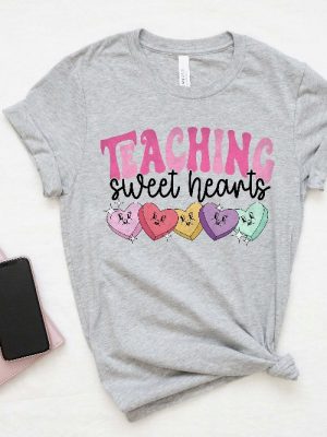 Valentines Day Teacher Sweatshirt Teaching Sweethearts Teacher Shirts Teacher Valentines Day Gift Love Teacher Shirt Valentines Day Shirt Unique revetee 4