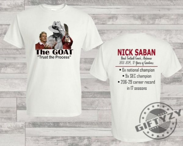 Coach Nick Saban The Goat Shirt giftyzy 1