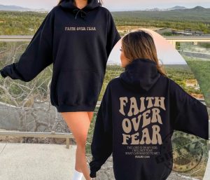 Faith Over Fear Christian Shirt Christian Sweatshirt Jesus Hoodie Bible Verse Tshirt Church Clothes giftyzy 3