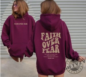 Faith Over Fear Christian Shirt Christian Sweatshirt Jesus Hoodie Bible Verse Tshirt Church Clothes giftyzy 4