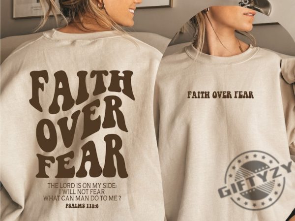 Faith Over Fear Christian Shirt Christian Sweatshirt Jesus Hoodie Bible Verse Tshirt Church Clothes giftyzy 5