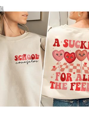 Valentine School Counselor Shirt Heart Feel All The Feels Mental Health Valentine School Psychologist Shirt Counselor Aba Rbt Valentine Unique revetee 5