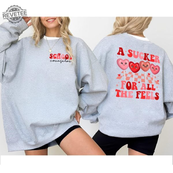 Valentine School Counselor Shirt Heart Feel All The Feels Mental Health Valentine School Psychologist Shirt Counselor Aba Rbt Valentine Unique revetee 7