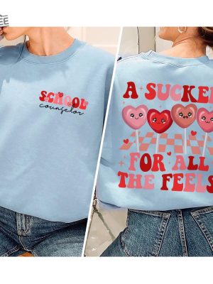 Valentine School Counselor Shirt Heart Feel All The Feels Mental Health Valentine School Psychologist Shirt Counselor Aba Rbt Valentine Unique revetee 8