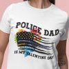 Us Flag Hearts Shirt Cop Valentine Tee Police Dad Gift Police Support Shirt Valentines Day Unique revetee 1