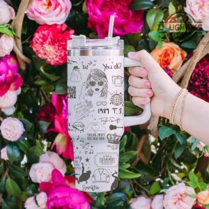 stanley taylor swift cup dupe 40 oz eras tour engraved tumbler valentines day gift lover 1989 reputation swifties stainless steel travel cups laughinks 2