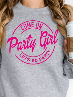 Custom Doll Barbie Girl Birthday Sweatshirt Party Girls Sweatshirt For Besties Come On Lets Go Party Personalized Birthday Party Sweatshirt Unique revetee 3