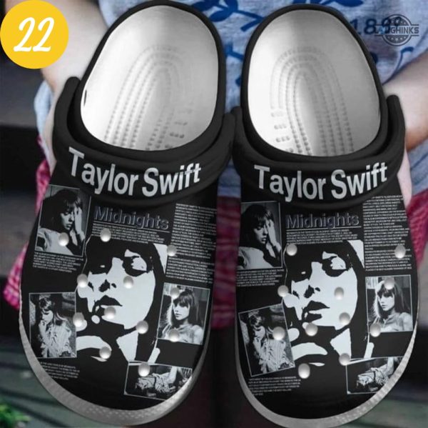 taylor swift crocs personalized the eras tour clogs shoes swiftie custom name slippers mens womens gift for fan 1989 lover red reputation folklore evermore laughinks 15