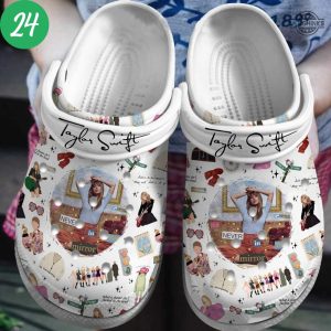 taylor swift crocs personalized the eras tour clogs shoes swiftie custom name slippers mens womens gift for fan 1989 lover red reputation folklore evermore laughinks 17
