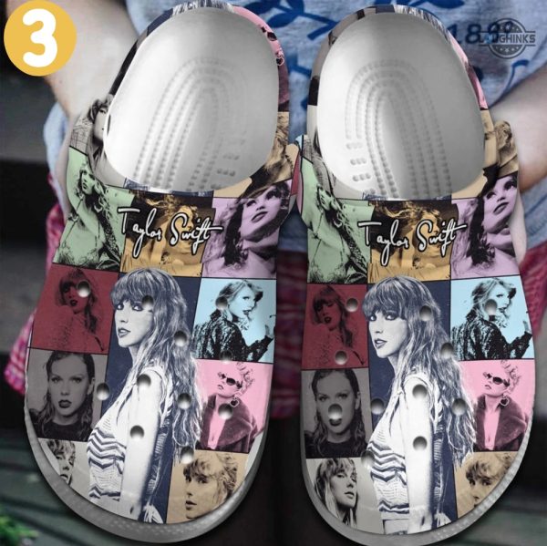 taylor swift crocs personalized the eras tour clogs shoes swiftie custom name slippers mens womens gift for fan 1989 lover red reputation folklore evermore laughinks 19