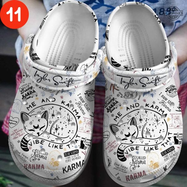 taylor swift crocs personalized the eras tour clogs shoes swiftie custom name slippers mens womens gift for fan 1989 lover red reputation folklore evermore laughinks 3