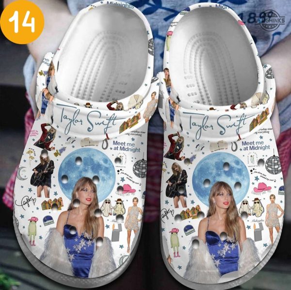 taylor swift crocs personalized the eras tour clogs shoes swiftie custom name slippers mens womens gift for fan 1989 lover red reputation folklore evermore laughinks 6