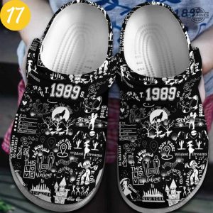 taylor swift crocs personalized the eras tour clogs shoes swiftie custom name slippers mens womens gift for fan 1989 lover red reputation folklore evermore laughinks 9