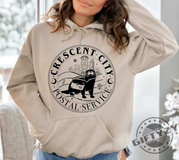 Crescent City Postal Service Shirt House Of Earth And Blood Sweatshirt Crescent City Otter Hoodie Sj Maas Crescent City Tshirt Lunathion Shirt giftyzy 1