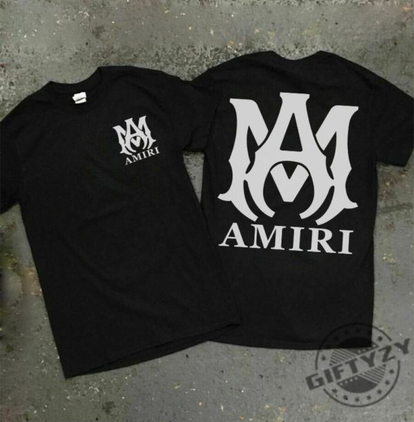 Amiri Double Side Black New Gildan Shirt giftyzy 1
