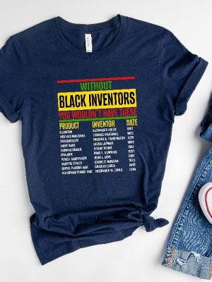 Without Black Inventors T Shirt Black History Month Black Inventors Black Scientist Inventors Shirt Forgotten Black Inventors Unique revetee 2