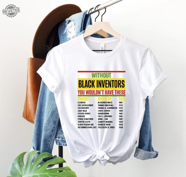 Without Black Inventors T Shirt Black History Month Black Inventors Black Scientist Inventors Shirt Forgotten Black Inventors Unique revetee 3