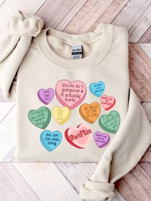 Taylors Version Sweatshirt Candy Hearts Shirt Swiftie Fan Gift Hoodie Taylor Valentine Long Sleeve Unique revetee 2 1