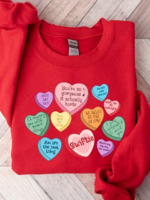 Taylors Version Sweatshirt Candy Hearts Shirt Swiftie Fan Gift Hoodie Taylor Valentine Long Sleeve Unique revetee 3 1