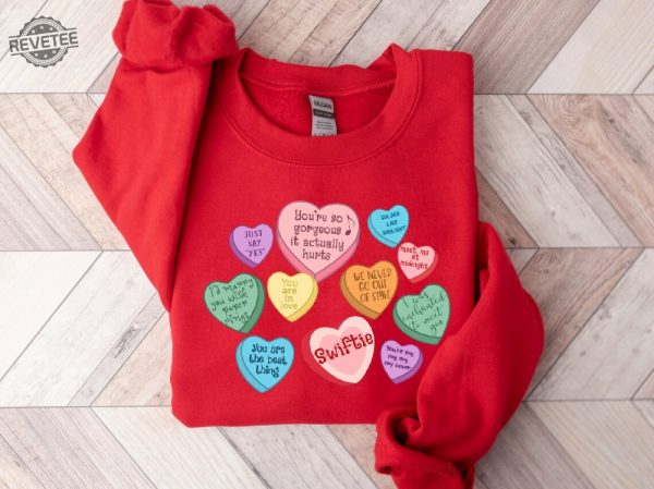 Taylors Version Sweatshirt Candy Hearts Shirt Swiftie Fan Gift Hoodie Taylor Valentine Long Sleeve Unique revetee 3 1