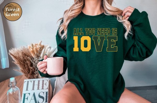 All You Need Is Love Sweatshirt Unisex Shirt Gift For Her All You Need Is Jordan Love Football Crewneck And Hoodie Unique revetee 3